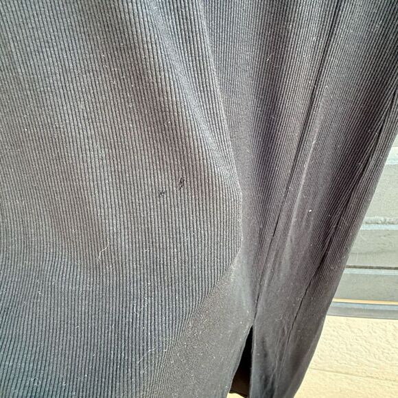 LNA Easy Tee Ribbed Short Sleeve Midi Dress in Black | Medium - Picture 7 of 7